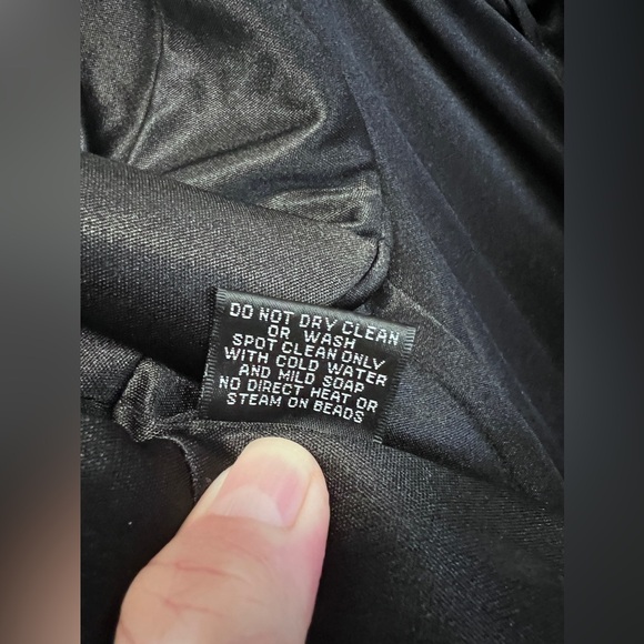 Aidan Mattox Long Halter Jersey Dress.  Black size 6 NWT RHINESTONE ACCENT - Picture 13 of 14